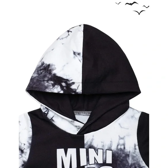 Baby Boy Outfit  Tie Dye Sweatshirt Mini Boss Long Sleeves Sweatshirt Set 12m - Picture 7 of 10